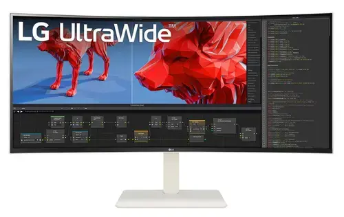 Monitor IPS LED LG 37.5inch 38BR85QC-W, WQHD+ (3840 x 1600), HDMI, DisplayPort, Boxe, 1 ms (Alb)