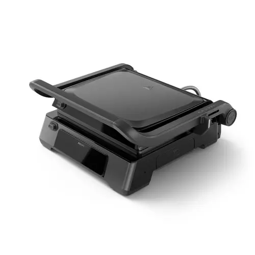 Gratar electric Philips Seria 7000 HD6307/70 Contact Grill, 2200 W, 220 C, Tava detasabila, Indicator LED, Sensor temperatura (Negru)