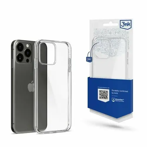 Husa de protectie 3mk Clear Case pentru iPhone 15 Pro, Transparent