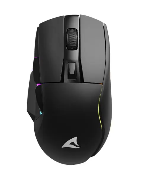 Mouse Sharkoon Shark SGM50W, Wired, Wireless, USB, RGB (Negru)