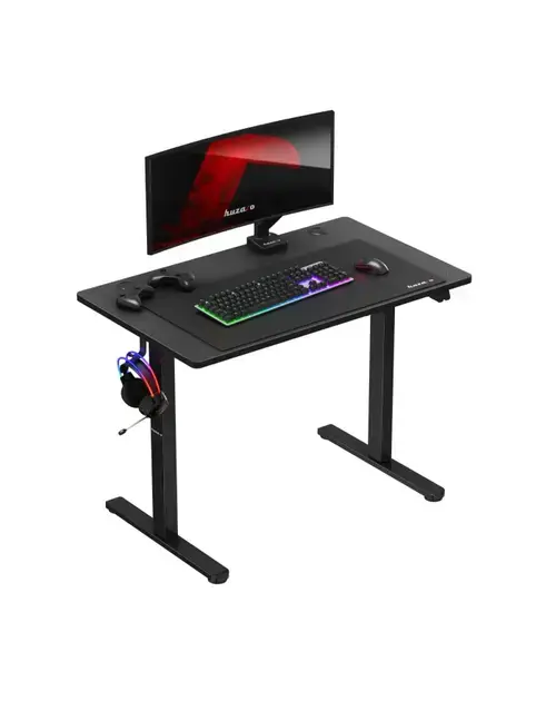 Birou gaming electric Huzaro Hero 7.9, reglare inaltime 72-118 cm, Suport casti si rucsac, max 70 kg (Negru)