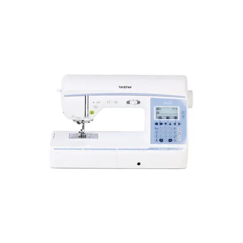 Masina de cusut Brother Innov-is NV1350, 182 tipuri de cusaturi, Ecran LCD intuitiv, Tensiune automata a firului superior, Control electronic viteza, 850 imp/min (Alb)