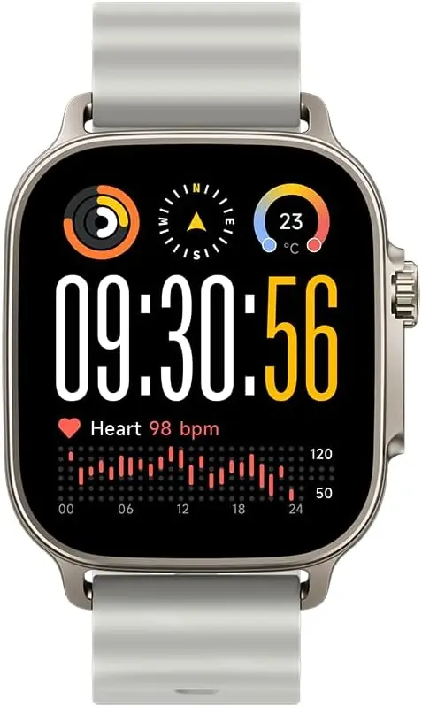 Smartwatch Realme Watch 5, Ecran AMOLED 1.97inch, NFC, GPS, Autonomie pana la 20 de zile, Peste 100 moduri sport, IP68 (Argintiu)