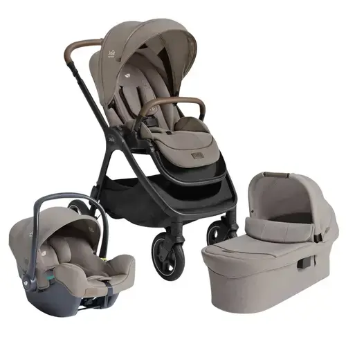Carucior pentru copii multifunctional 3 in 1 Joie Finiti Signature Maple (Carucior Finiti + Landou Ramble XL + scoica i-Snug 2)
