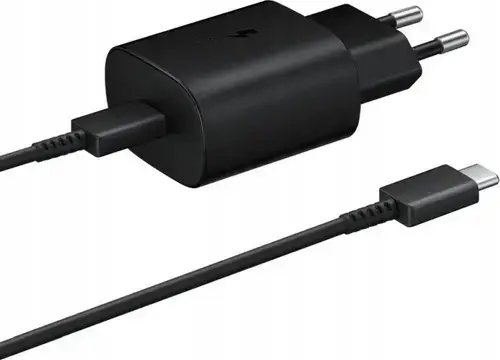 Incarcator retea Samsung EP-TA800EBE + EP-DG980BBE, 25 W, USB-C, Cablu USB Type-C inclus, Bulk (Negru)