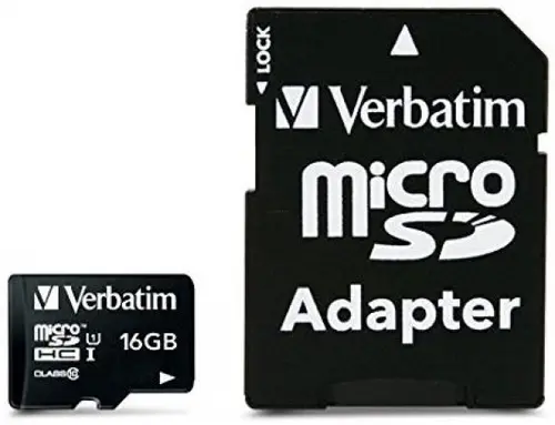 Card de memorie Verbatim 44082, microSDHC, 16 GB, Clasa 10 + Adaptor SD