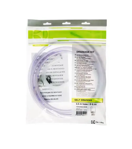 Kit Furtun evacuare continua pentru uscatoarele de rufe Electrolux E2YH01, 2.5 m, 8 mm