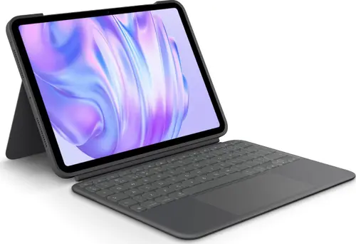 Husa cu tastatura Logitech Combo Touch pentru Apple iPad Pro 11 (M4 & M5), Layout English UK (Gri)