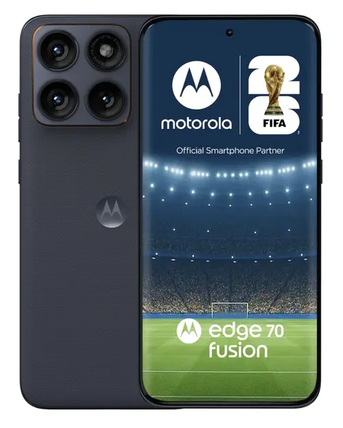 Telefon Mobil Motorola Edge 70 Fusion, Procesor Qualcomm SM7635 Snapdragon 7s Gen 3, Ecran AMOLED 6.78inch, 8GB RAM, 256GB Flash, Camera Duala 50 + 13 MP, Wi-Fi, 5G, Dual Sim, Android (Negru)