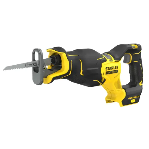 Fierastrau compact tip sabie pe acumulator Stanley FatMax SFMCS311B, 18V V20, brushless, lungime cursa 285mm, max 3200 curse pe minut, iluminare LED, viteza variabila, schimbare usoara si rapida a panzei fara scule, nu include acumulatori/incarcator