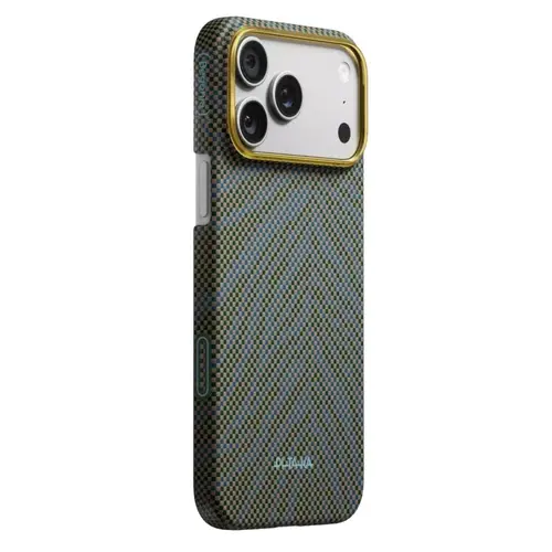 Husa Pitaka Breath of Veins Aramida Magsafe iPhone 17 Pro Dive Green