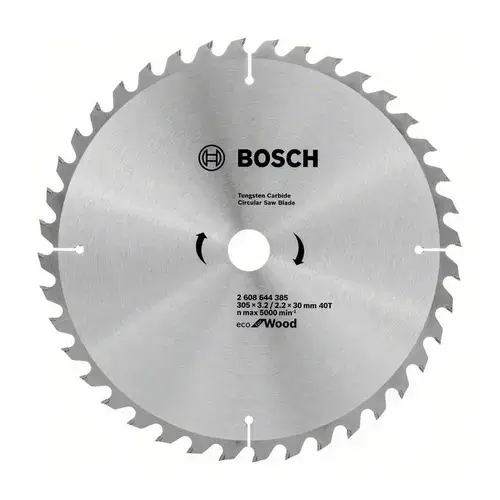 Disc circular lemn, BOSCH ECO FOR WOOD 305x3.2/2.2x30, 40T