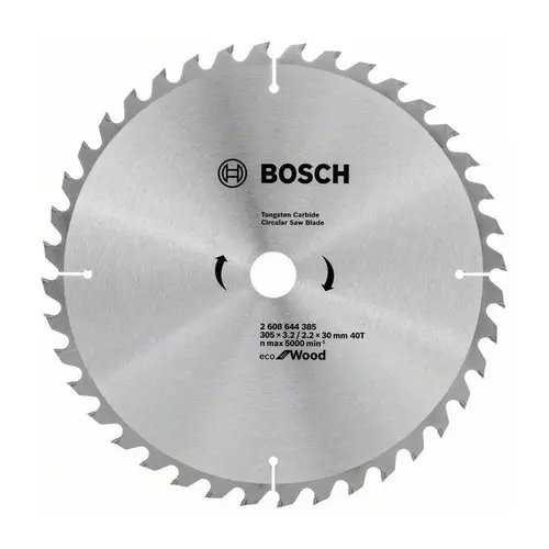 Disc circular lemn, BOSCH ECO FOR WOOD 305x3.2/2.2x30, 40T