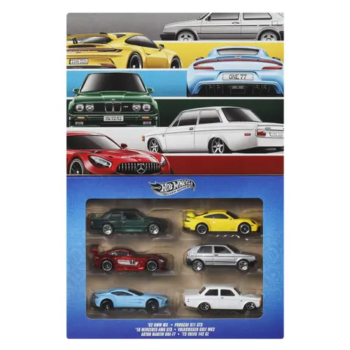 Set 6 masini Hot Wheels Silver Series Euro Style JLB25