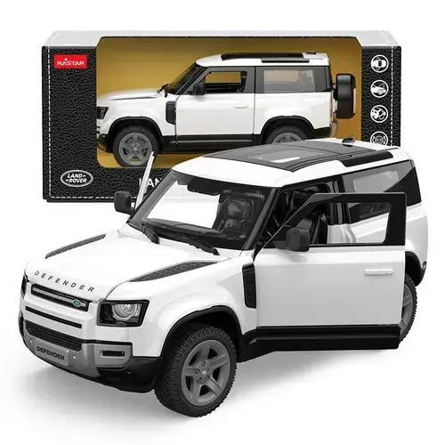 Masinuta Metalica Land Rover Defender 90, Scara 1 la 24, Alb