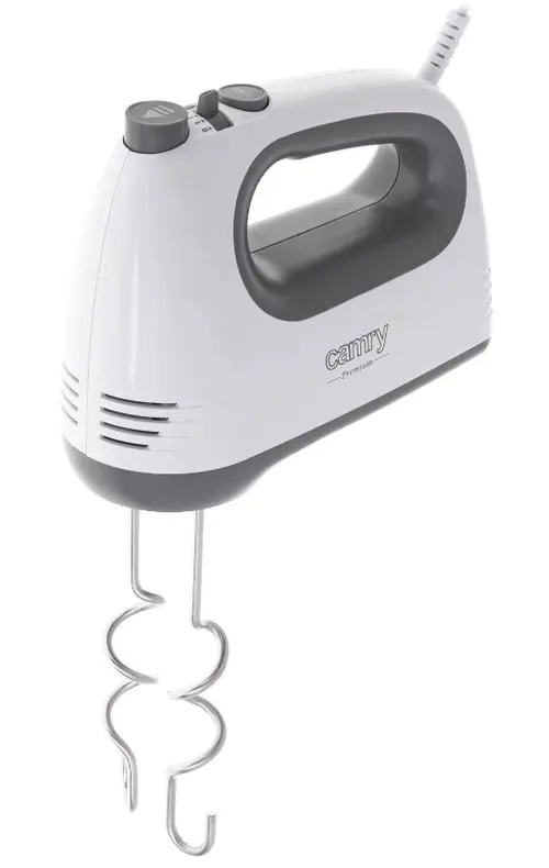 Mixer de mana Camry CR4220W, 750 W, 5 viteze, Functie TURBO (Alb/Gri)