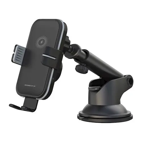 Suport auto XO WX027 Gravity Dashboard Mount, Incarcare Wireless 15W, rotire 360 grade, Negru