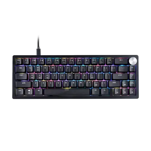 Tastatura Gaming Mecanica XPG SORCERER MINI, USB, Iluminare LED RGB, Switch-uri RED, Layout US English (Negru)