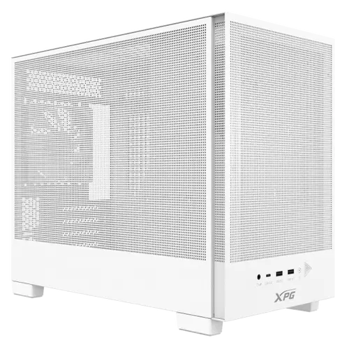 Carcasa PC XPG VALOR MESH NANO, Midi Tower, 5 sloturi expansiune, 2x USB 3.2, 1x USB Type-C, 1 Ventilator ARGB 120mm inclus (Alb)
