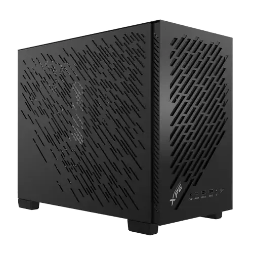 Carcasa XPG VALOR AIR NANO (ITX), Mid-Tower, mATX, Ventilator 120mm ARGB inclus, USB 3.2 Type-c, 2x USB 3.2 Type-A (Negru)