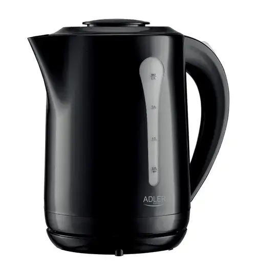 Fierbator de apa Adler AD 1244b, 2200 W, 2.5 L, Suport rotativ 360, Indicator de nivel al apei (Negru)