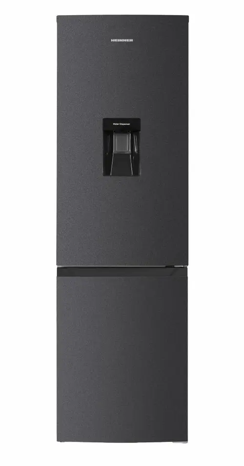 Combina frigorifica HEINNER HCNF-HM291INVDGWDE, 291 L, Clasa E, Dozator de apa, Compresor Inverter, Lumina LED, H 186 cm (Gri antracit)
