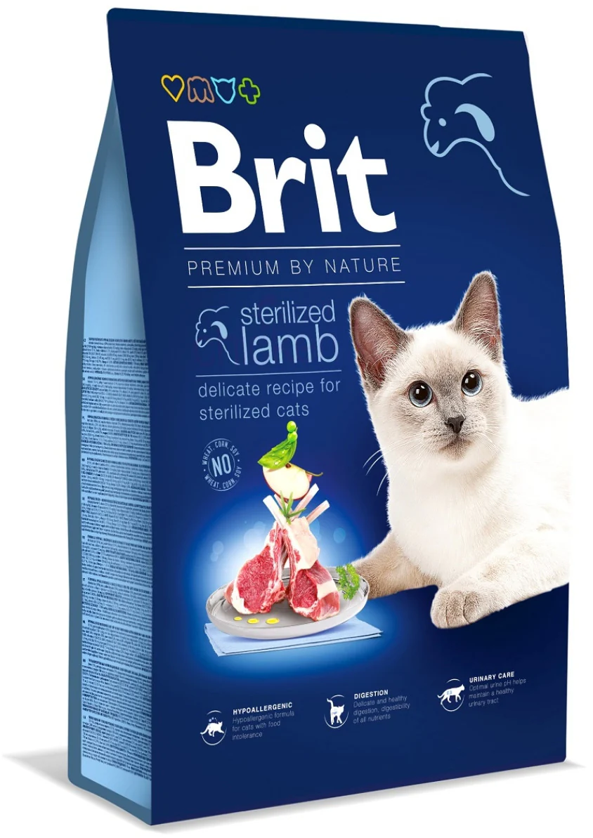 BRIT Premium hrană pentru pisici, Sterilised cu Miel
