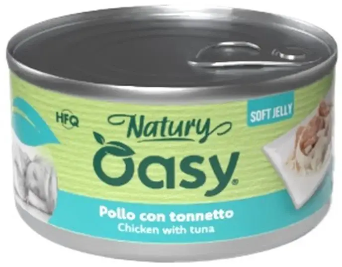 OASY Natury Conservă pentru câini, cu Pui şi Ton, în jeleu 150g