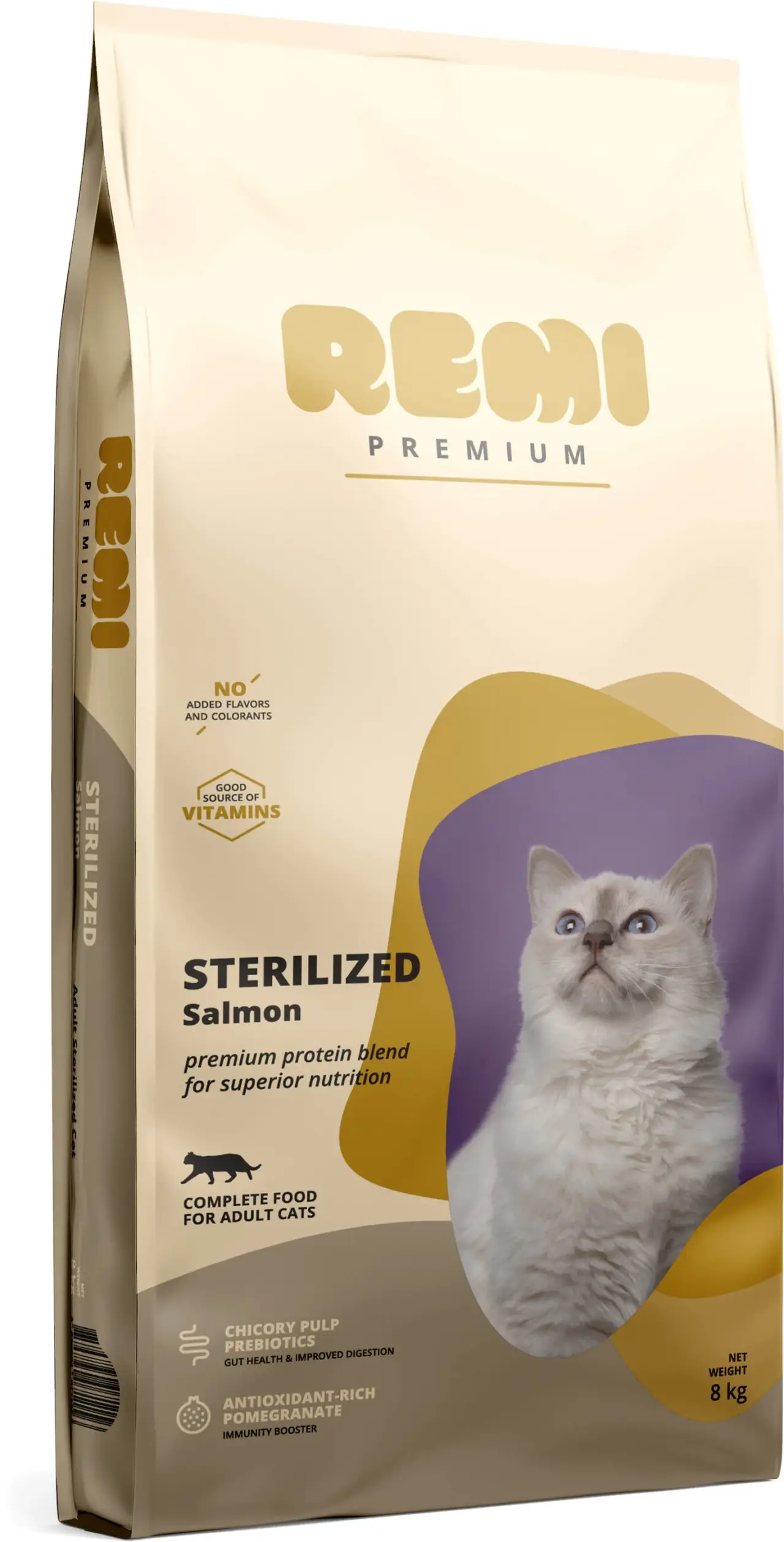 REMI Premium Hrană uscată pentru pisici sterilizate, cu Somon