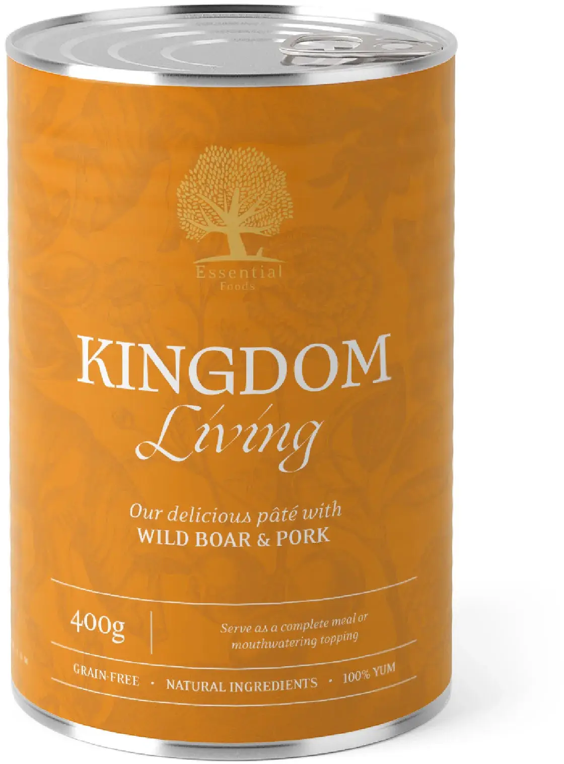 ESSENTIAL KINGDOM Conservă pentru câini adulţi, cu Mistreţ şi Porc 400g