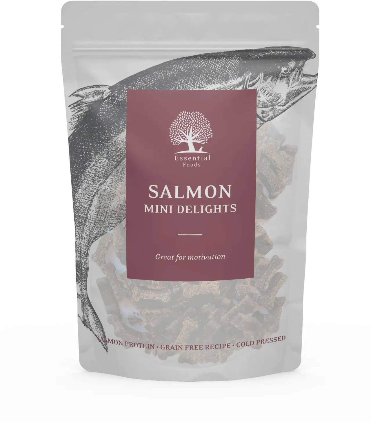 ESSENTIAL SALMON MINI Recompense pentru câini, cu Somon 100g