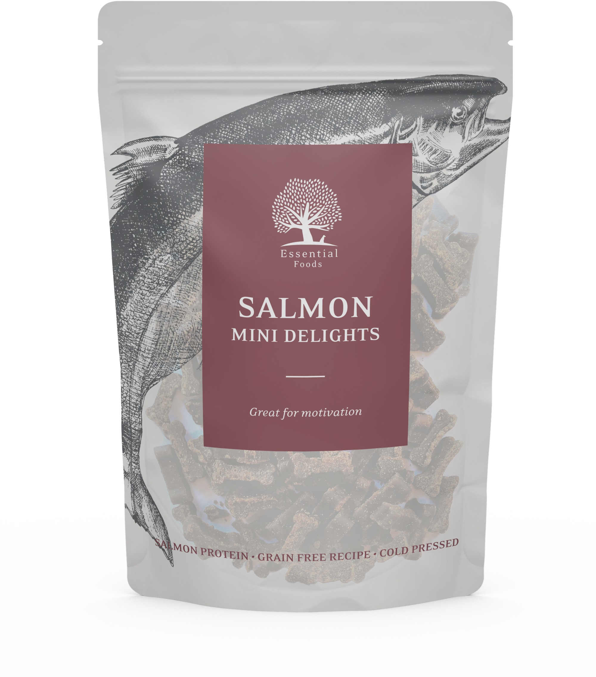 ESSENTIAL SALMON MINI Recompense pentru câini, cu Somon 100g