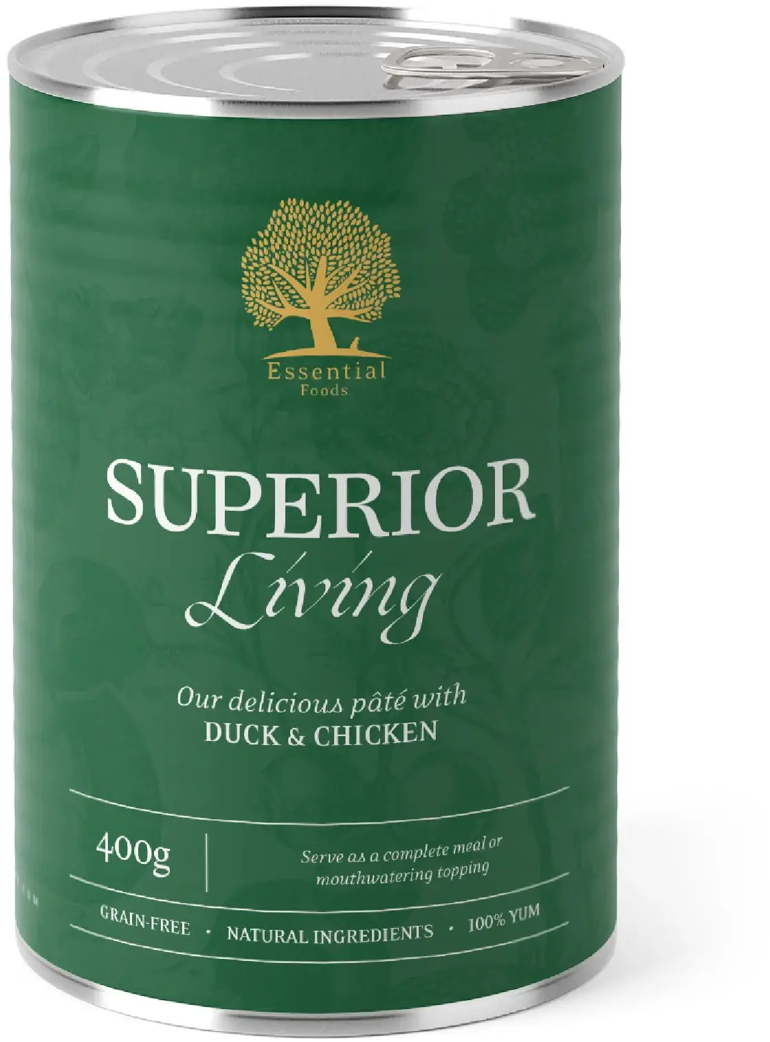 ESSENTIAL SUPERIOR Conservă pentru câini adulţi, cu Raţă şi Pui 400g