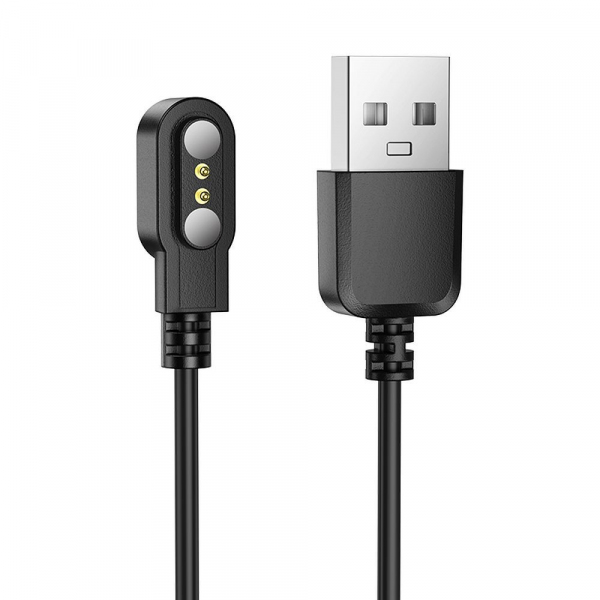 Cablu Incarcare pentru Smartwatch HOCO Y26 / Y27, USB-A, Negru