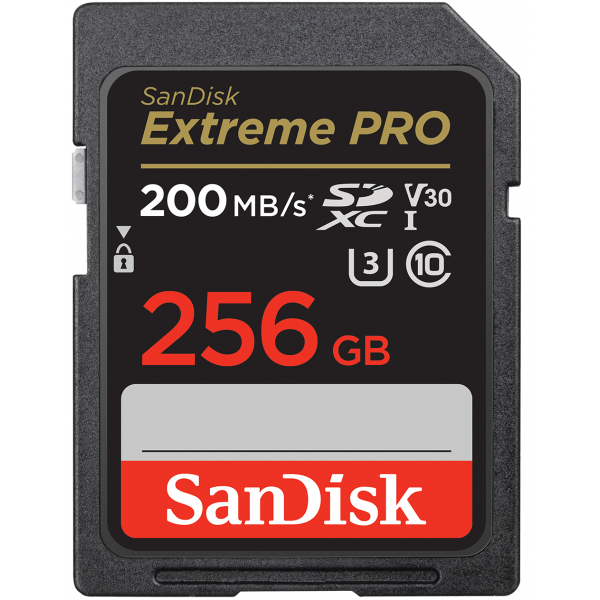 Card Memorie SDXC SanDisk Extreme Pro, 256Gb, Clasa 10 / UHS-1 U3 SDSDXXD-256G-GN4IN
