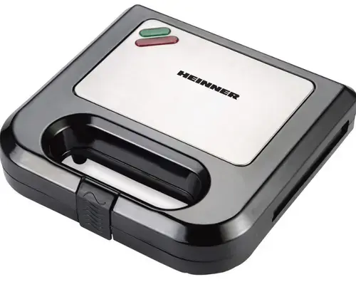 Sandwich maker Heinner SM-K750BKS, 750 W, 2 Sandwich-uri (Negru/Inox)