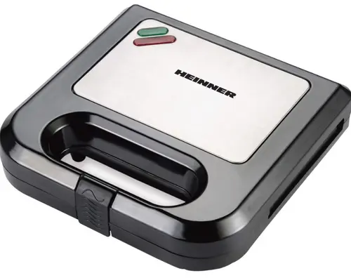 Sandwich maker Heinner SM-K750BKS, 750 W, 2 Sandwich-uri (Negru/Inox)