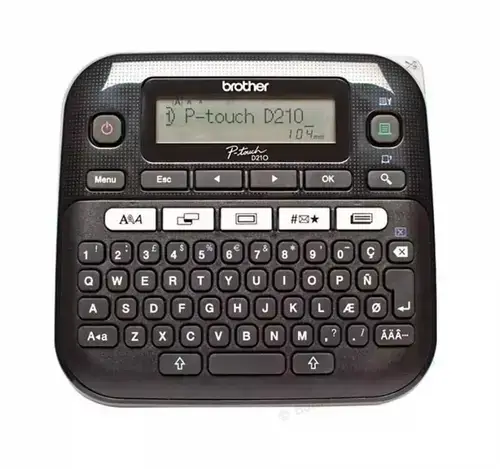 Sistem de etichetare profesional Brother P-Touch PT-D210, 12 mm, 180 dpi, QWERTY, Fara baterii si adaptor (Negru)
