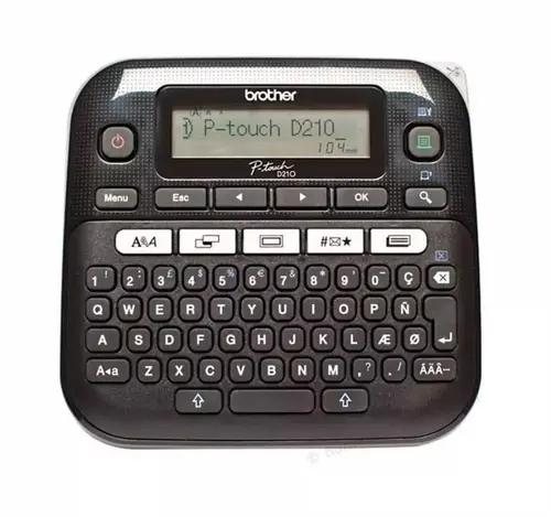 Sistem de etichetare profesional Brother P-Touch PT-D210, 12 mm, 180 dpi, QWERTY, Fara baterii si adaptor (Negru)