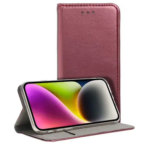 Husa pentru Samsung Galaxy A16 5G A166 / A16 4G A165, OEM, Smart Magnetic, Maro