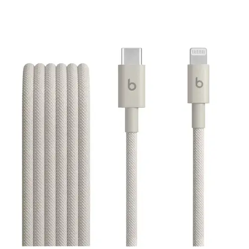 Cablu de date Apple Beats MDGL4EE/A, USB-C la Lightning, 1.5 m (Alb)