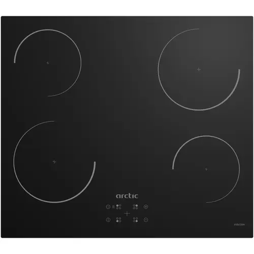 Plita incorporabila Arctic ARSI6440MTB, Inductie, 4 zone de gatit, Touch control, Negru