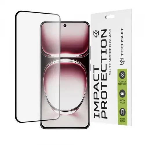 Folie de protectie Ecran Techsuit pentru Oppo Reno12 Pro, Sticla Securizata, Full Glue, 111D