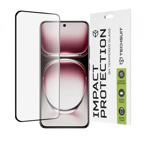 Folie de protectie Ecran Techsuit pentru Oppo Reno12 Pro, Sticla Securizata, Full Glue, 111D