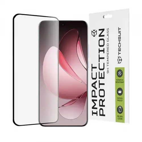Folie de protectie Ecran Techsuit pentru Oppo Reno13 Pro, Sticla Securizata, Full Glue, 111D