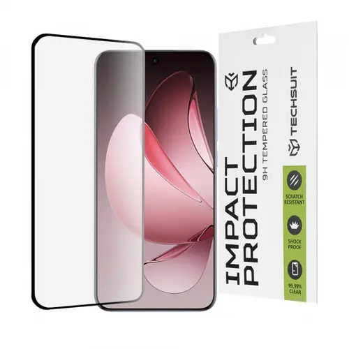 Folie de protectie Ecran Techsuit pentru Oppo Reno13 Pro, Sticla Securizata, Full Glue, 111D