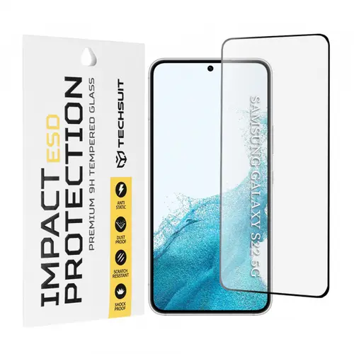 Folie de protectie Ecran Techsuit pentru Samsung Galaxy S23 S911 / S22 5G S901, Sticla Securizata, Full Glue