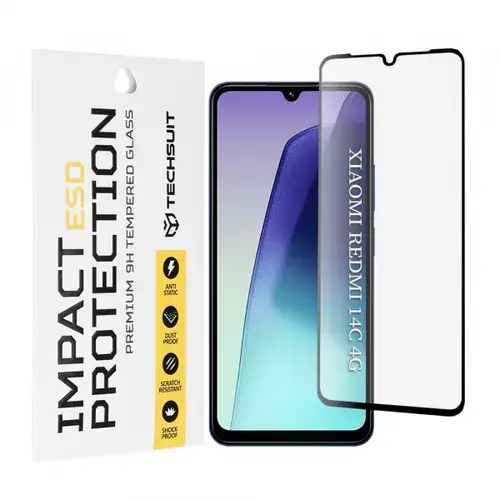 Folie de protectie Ecran Techsuit pentru Xiaomi Redmi A5 4G (Regional) / 14C / Poco C75, Sticla Securizata, Full Glue