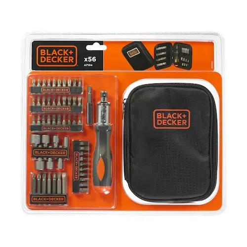 Set surubelnite clichet Black & Decker A7104-XJ, 56 Piese