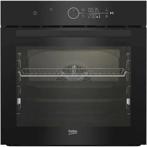 Cuptor incorporabil Beko BBIM17401BCS, Electric, 72 l, Autocuratare catalitica, 3D Cooking, Soft close door, Display LED, Booster, Clasa A++ (Negru/Inox)
